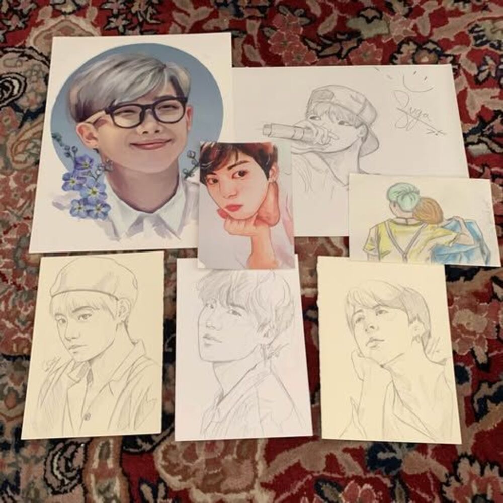 BTS Fan Art Drawings and Prints Collection